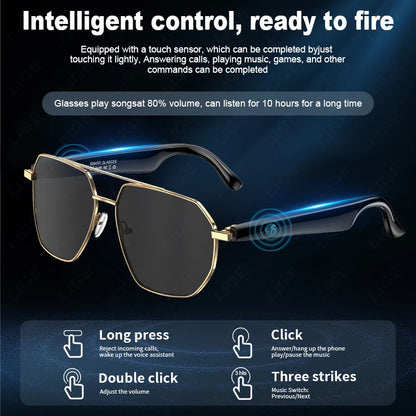 2025 nouvelles lunettes intelligentes plusieurs langues traduction en temps réel appel sans fil lecture de musique lunettes de soleil étanche hommes lunettes intelligentes