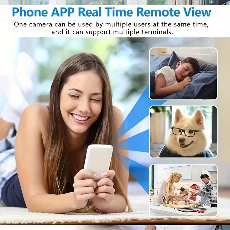 1pc Wireless Camera, 2.4GHz WiFi Security Surveillance Cam With Video Night Vision, Motion Detection, App Control, Suitable For Outdoor&Indoor Pet Dog Cat Monitoring/Home/Recordding/Law Enforcement&Evidence Collection