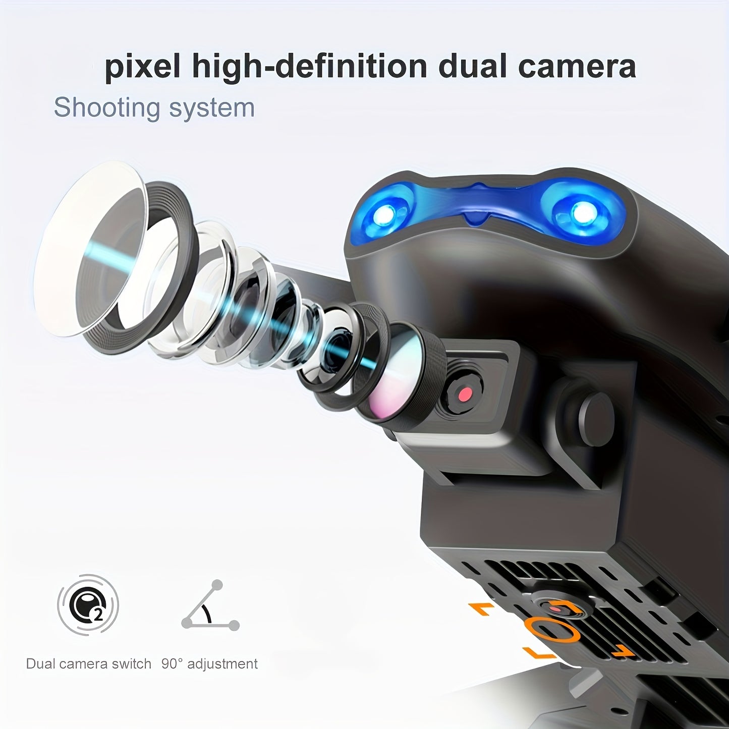 E99 Drone With Camera, Foldable RC Drone, Remote Control Drone Toys For Beginners Men's Gifts, Indoor And Outdoor Affordable UAV, Christmas Halloween Thanksgiving Gift