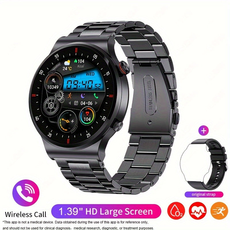 Smart Watch Wireless Call For Women Men, 3.53cm HD Display, Multi Sports Modes, Information Alerts, AI Voice Assistant, Weather Forecast, Sleep Monitoring, Sports Pedometer Watch For Android IOS