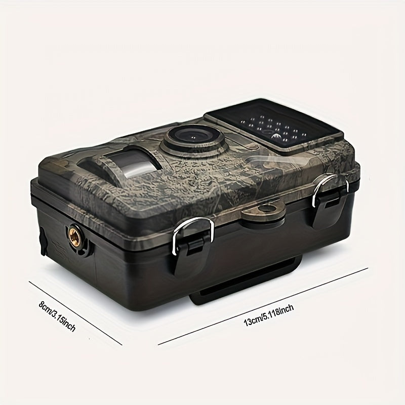 1pc Hunting Camera With 2-Inch Screen, HD Wildlife Trail Camera, Waterproof Night Vision PIR 10m, 0.8s Trigger Motion Activated, For Outdoor Wildlife Monitoring Camouflage