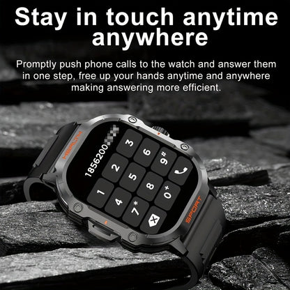SENBONO 2024 New AMOLED Smart Watch For Men, Outdoor Tactical Sports Watch, 5.11cm HD Full Touch Screen, Men Wireless Make And Answer Call Watch, Custom Watch Faces, Multiple Sport Mode Sport Smartwatch For Men, More Function