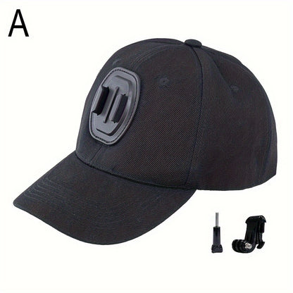 Active Camera Holder Baseball Cap, Sun Protection Breathable Casual Dad Hat For Fishing Travel Accessories