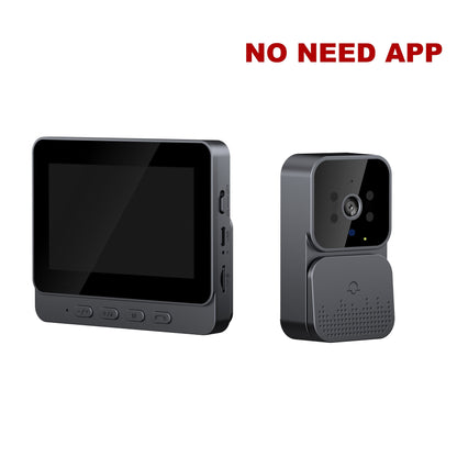 1pc Video Doorbell With Intercom, Smart Doorbell Camera With 10.92 Cm Screen, Household Infrared Night Version Camera, Two-Way Speaking Long Battery Camera, Easy Connection No Need App