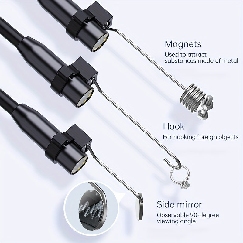 Industrial Endoscope With Light, Borescope Inspection Camera, 8mm Camera, Sewer Camera With 4.3" LCD Screen, Drain Snake Camera Automotive Plumbing Sewer Wall Camera, Home Decoration Tools