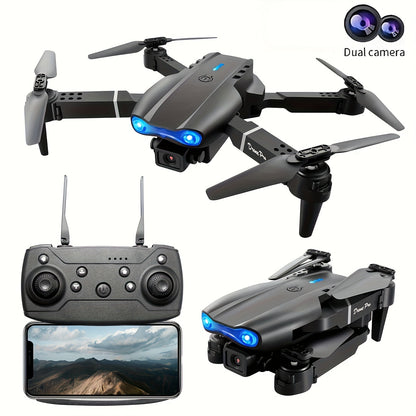 E99 Drone With Camera, Foldable RC Drone, Remote Control Drone Toys For Beginners Men's Gifts, Indoor And Outdoor Affordable UAV, Christmas Halloween Thanksgiving Gift